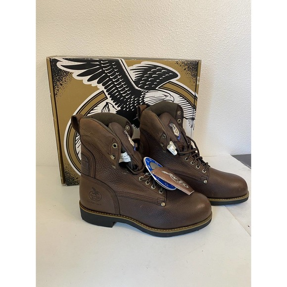 Georgia boot comfort core Work Boots G8863 New in box brown leather 8.5 w.